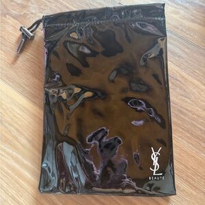 Yves Saint Laurent Glossy Black Toiletry Bag